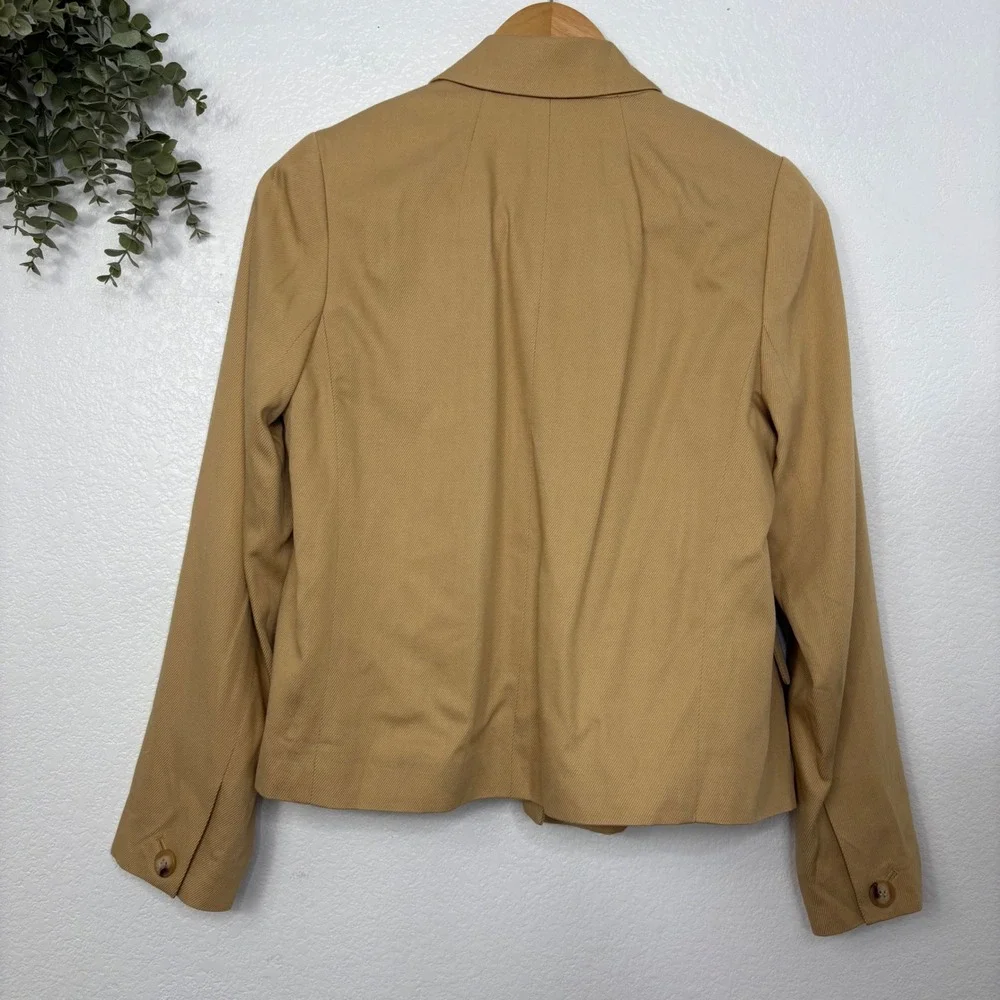 Madewell Caldwell Short Blazer Tan Double Breasted Cropped Jacket‎ XS
